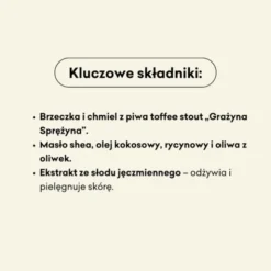Mydlarnia 4 Szpaki, mydło naturalne w kostce, Piwne, 110 g