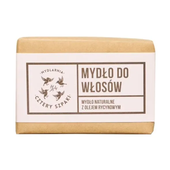 Mydlarnia 4 Szpaki, Naturalne mydło w kostce do włosów, 110 g