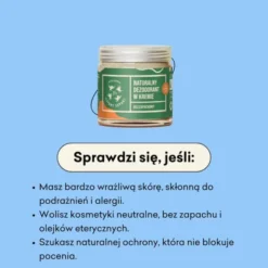 Mydlarnia 4 Szpaki, naturalny dezodorant w kremie bezzapachowy, bez dodatku sody, 60 ml