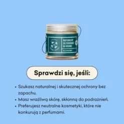Mydlarnia 4 Szpaki, Naturalny dezodorant w kremie, bezzapachowy, 60 ml