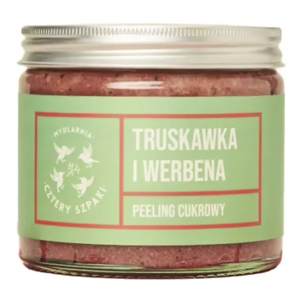 Mydlarnia 4 Szpaki, Peeling cukrowy, Truskawka i Werbena, 250 ml