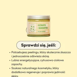 Mydlarnia 4 Szpaki, Peeling cukrowy, Rozmaryn i Mandarynka, 250 ml