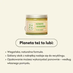 Mydlarnia 4 Szpaki, Peeling cukrowy, Rozmaryn i Mandarynka, 250 ml
