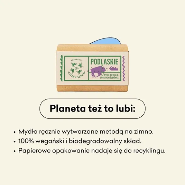 Mydlarnia 4 Szpaki, Podlaskie, naturalne mydło w kostce, 110 g