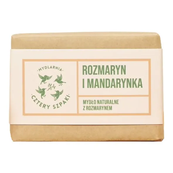Mydlarnia 4 Szpaki, Rozmaryn i Mandarynka, naturalne mydło w kostce, 110 g