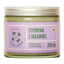 Mydlarnia 4Szpaki, Rozświetlający peeling cukrowy, cytryna i jałowiec, 250ml