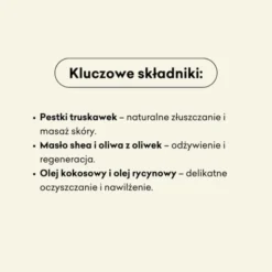 Mydlarnia 4 Szpaki, Truskawka i Werbena, naturalne mydło peelingujące, 110 g