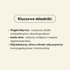 Mydlarnia 4 Szpaki, Węgiel, naturalne mydło w kostce, 110 g