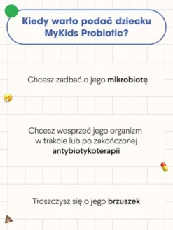 MyKids Probiotic, proszek, smak truskawkowy, 30 saszetek