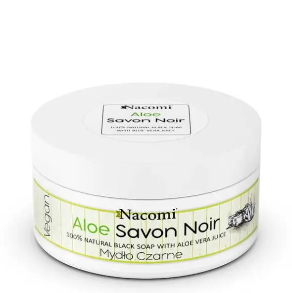 Nacomi Aloe Savon Noir, aloesowe czarne mydło z sokiem z aloesu, 125 g