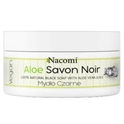 Nacomi Aloe Savon Noir, aloesowe czarne mydło z sokiem z aloesu, 125 g