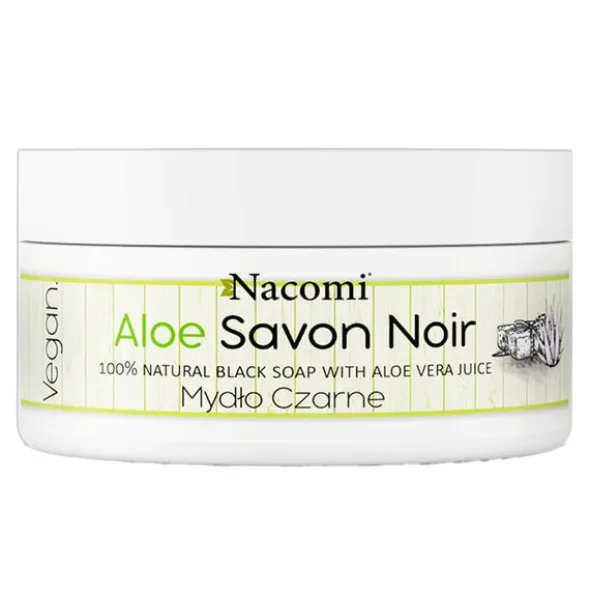 Nacomi Aloe Savon Noir, aloesowe czarne mydło z sokiem z aloesu, 125 g