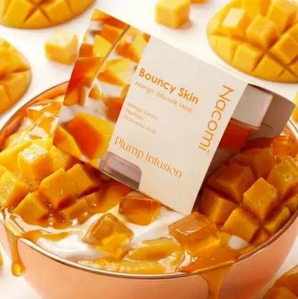Nacomi Bouncy Skin Mango Jelly-Milk, maska do twarzy, 80 ml