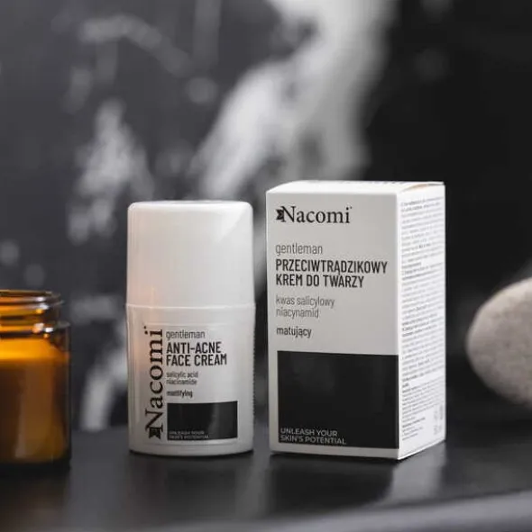 Nacomi Gentelman, przeciwtrądzikowy krem do twarzy matujący, 50 ml