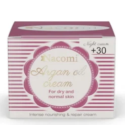 Nacomi, krem arganowy na noc, 30+, z kwasem hialuronowym, 50 ml