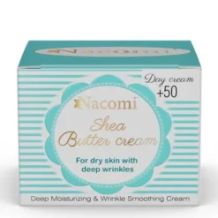 Nacomi, krem shea na dzień, 50+, z kwasem hialuronowym, 50 ml