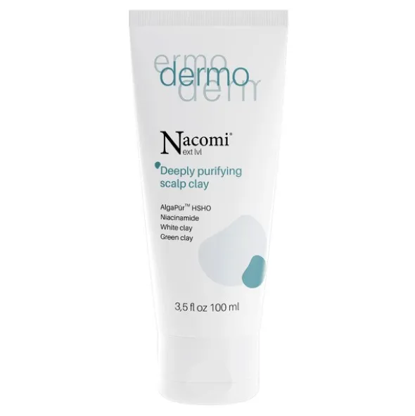 Nacomi Next LVL Dermo, peeling do skóry głowy z białą i zieloną glinką, 100 ml