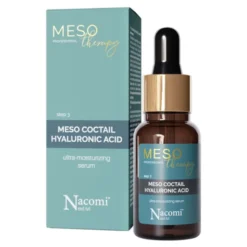 Nacomi Next LVL, Meso ultranawilżający koktajl z kwasem hialuronowym, serum do twarzy, 15 ml