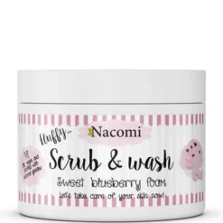 Nacomi, pianka peelingująco-myjąca, słodka borówkowa pianka, 180 ml