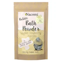 Nacomi, puder do kąpieli, słodka malinowa babeczka, 100 g + 50 g GRATIS