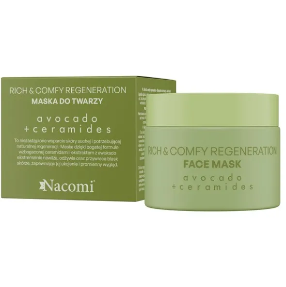 Nacomi Rich&Comfy Regeneration, maseczka do twarzy Avocado, 40 ml