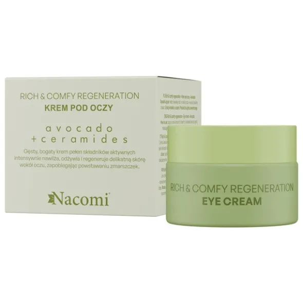 Nacomi Rich&Comfy Regeneration, krem pod oczy Avocado, 15 ml
