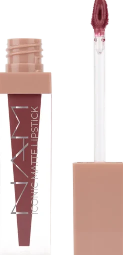 NAM Iconic Matte Lipstick, długotrwała pomadka matowa do ust, 4 Soft Nude, 3,5 ml