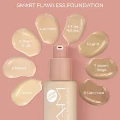 NAM Smart Flawless Foundation, kryjący i matujący podkład, 1 Swan, 30 ml