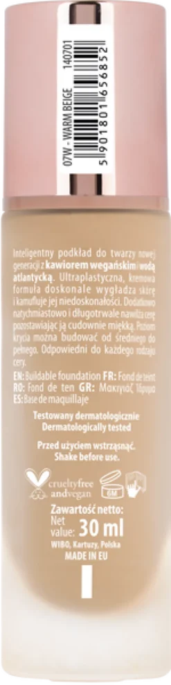 NAM Smart Flawless Foundation, kryjący i matujący podkład, 7 Warm Beige, 30 ml
