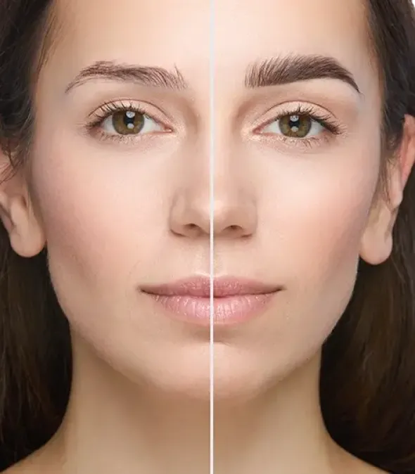 Nanobrow Eyebrow Powder Kit, zestaw cieni do brwi z rozświetlaczem, Dark, 4 g