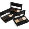 Nanobrow Eyebrow Powder Kit, zestaw cieni do brwi z rozświetlaczem, Medium, 4 g