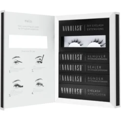 Nanolash DIY Eyelash Extensions Starter Kit, zestaw startowy do aplikacji sztucznych rzęs, Flirty, 1 szt.