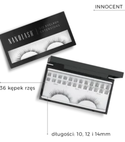 Nanolash DIY Eyelash Extensions, kępki rzęs, Innocent, 36 szt.
