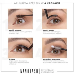 Nanolash DIY Eyelash Extensions Starter Kit, zestaw startowy do aplikacji sztucznych rzęs, Innocent, 1 szt.