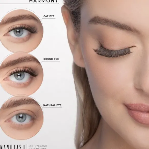 Nanolash DIY Eyelash Extensions, kępki rzęs, Harmony, 36 szt.