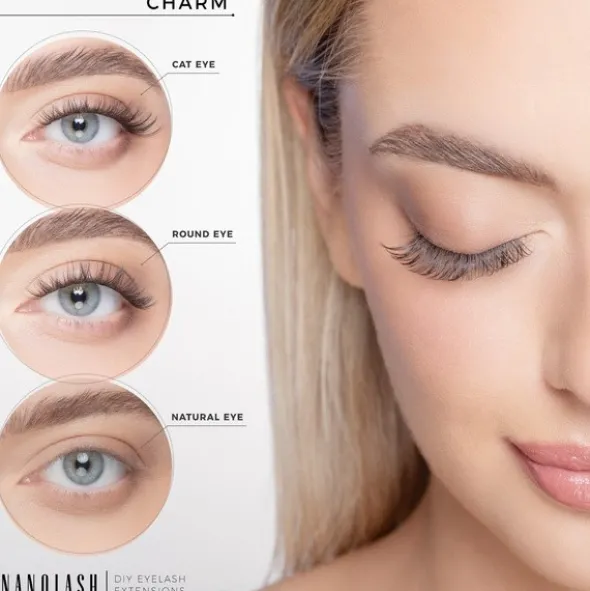 Nanolash DIY Eyelash Extensions Starter Kit, zestaw startowy do aplikacji sztucznych rzęs, Charm, 1 szt.