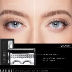 Nanolash DIY Eyelash Extensions Starter Kit, zestaw startowy do aplikacji sztucznych rzęs, Charm, 1 szt.