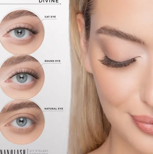 Nanolash DIY Eyelash Extensions Starter Kit, zestaw startowy do aplikacji sztucznych rzęs, Divine, 1 szt.
