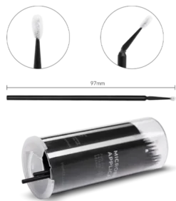 Nanolash Microbrush Applicator, bezwłókienkowe aplikatory do rzęs, 2 mm, 100 szt.