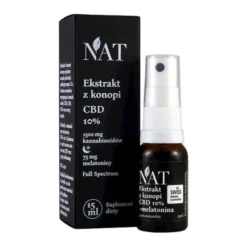 NAT Ekstrakt z Konopi CBD 10% + Melatonina, olej, 15 ml