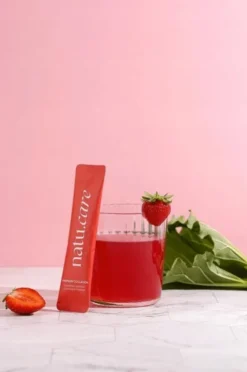 Natu Care Premium Collagen 5000 mg, saszetki z proszkiem, smak truskawka-rabarbar, 30 szt.