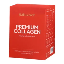 Natu Care Premium Collagen 5000 mg, saszetki z proszkiem, smak truskawka-rabarbar, 30 szt.