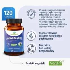 Naturell Ashwagandha, tabletki, 120 szt.