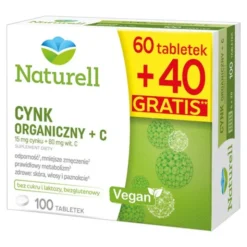 Naturell Cynk Organiczny + C, tabletki, 100 szt.