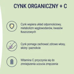 Naturell Cynk Organiczny + C, tabletki, 100 szt.