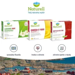Naturell Cynk + Witamina C dla dzieci, tabletki do rozgryzania i żucia, smak pomarańczowy, 60 szt.