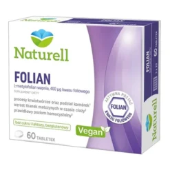Naturell Folian, 400 µg kwasu foliowego, tabletki, 60 szt.