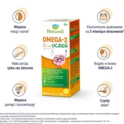 Naturell Omega-3 Uczeń, płyn, 150 ml