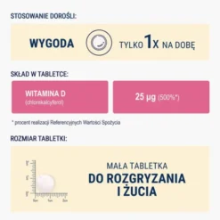 Naturell Witamina D dla dzieci, tabletki, 180 szt.