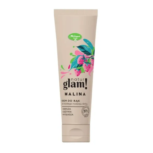 Natur Glam!, krem do rąk, Malina, 100 ml
